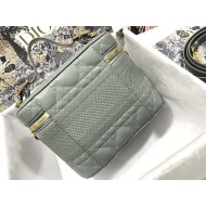 SMALL DiorTRAVEL VANITY CASE Gray Cannage Lambskin High