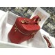 SMALL DiorTRAVEL VANITY CASE Poppy Red Cannage Lambskin High