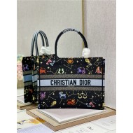 MEDIUM Dior BOOK TOTE Dior Pixel Zodiac Embroidery Black High