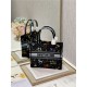 SMALL Dior BOOK TOTE Dior Pixel Zodiac Embroidery Black High