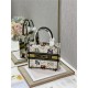 SMALL Dior BOOK TOTE Dior Pixel Zodiac Embroidery White High