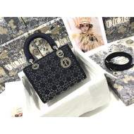 MEDIUM LADY Dior BAG Strass Cannage Satin High