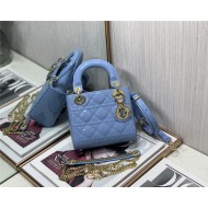 MINI LADY Dior BAG Patent Cannage Calfskin Sky Blue High