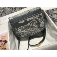 MEDIUM Dior BOBBY BAG Embroidery Grey High