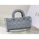 LADY D-JOY BAG SMALL Ultramatte Cannage Calfskin High