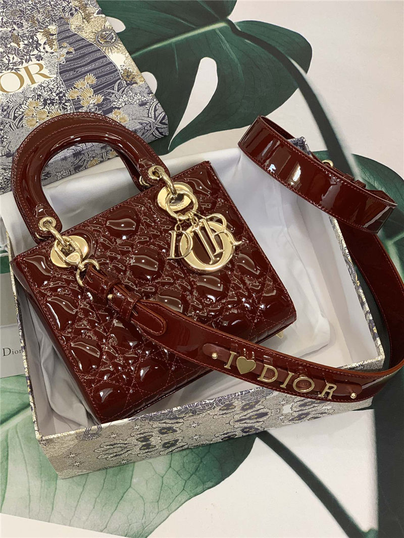 SMALL LADY Dior MY ABCDior BAG Patent Cannage Calfskin High