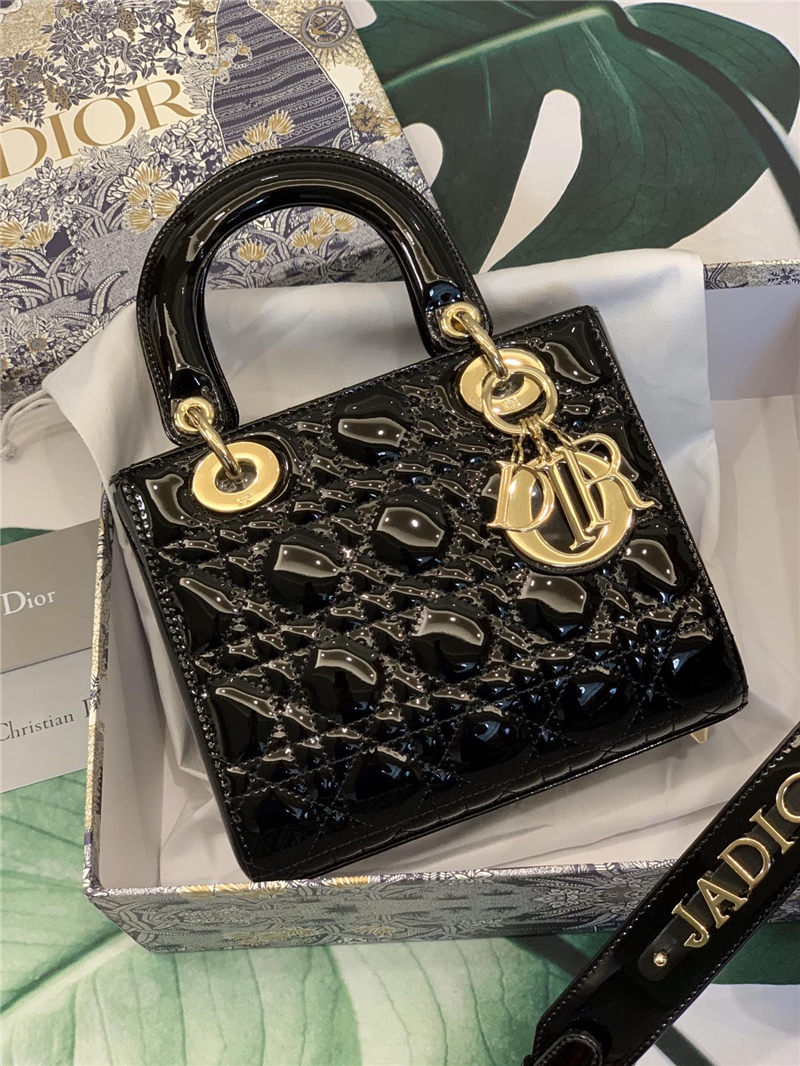 SMALL LADY Dior MY ABCDior BAG Patent Cannage Calfskin High