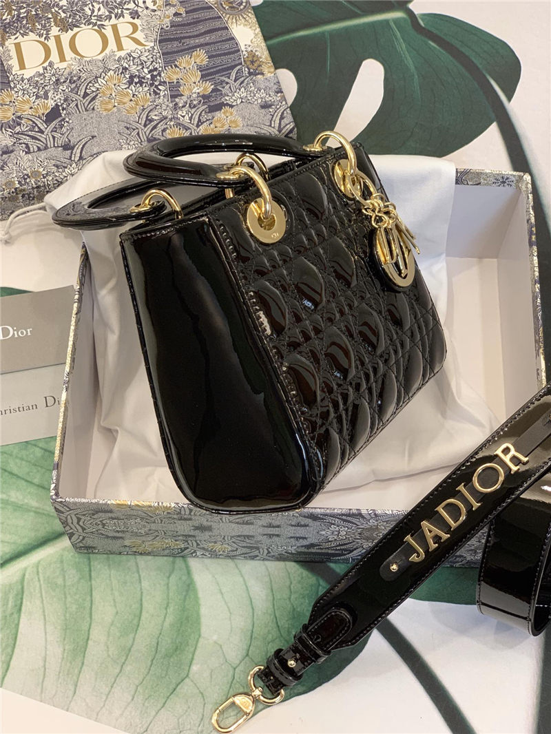 SMALL LADY Dior MY ABCDior BAG Patent Cannage Calfskin High