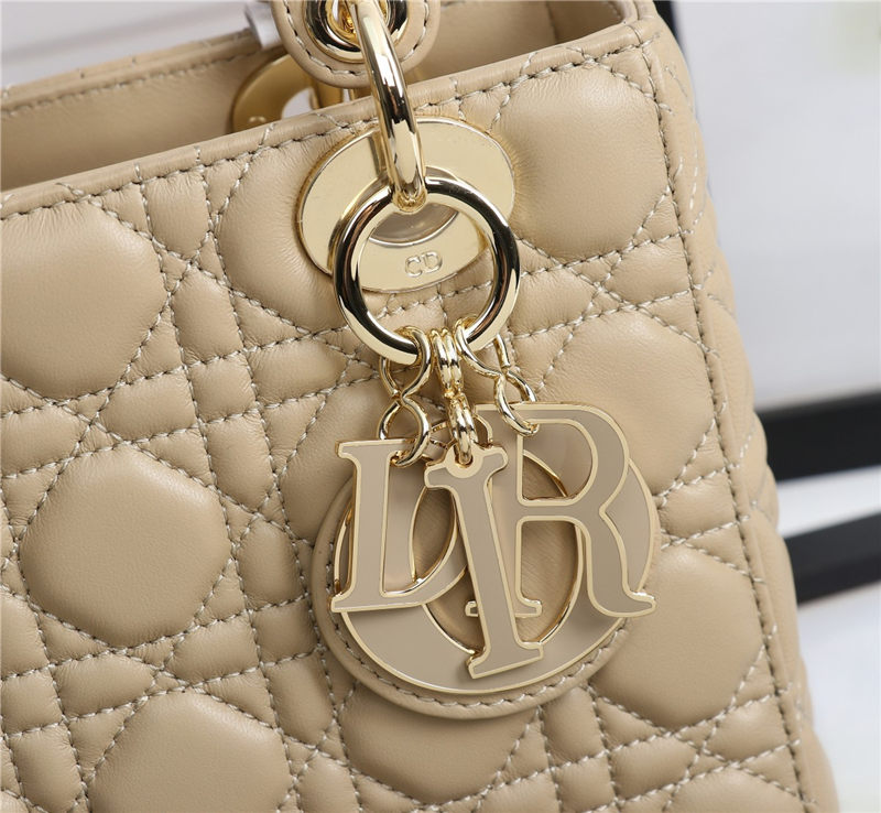 SMALL LADY Dior MY ABCDior BAG Cannage Lambskin Enamel High