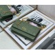 Dior CARO BELT POUCH WITH CHAIN Supple Cannage Calfskin Green High