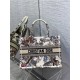 MEDIUM Dior BOOK TOTE Dior Jardin d'Hiver Embroidery White High