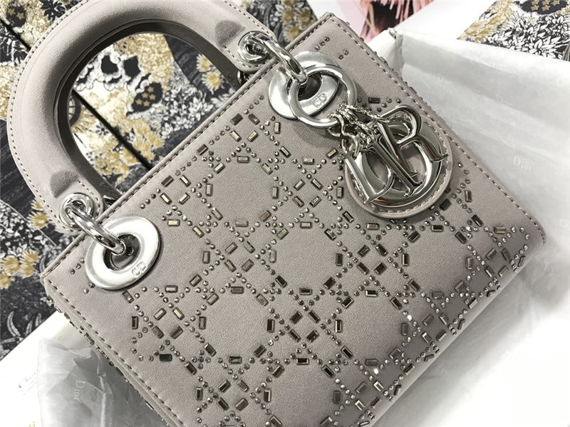 MINI LADY Dior BAG Strass Cannage Satin High