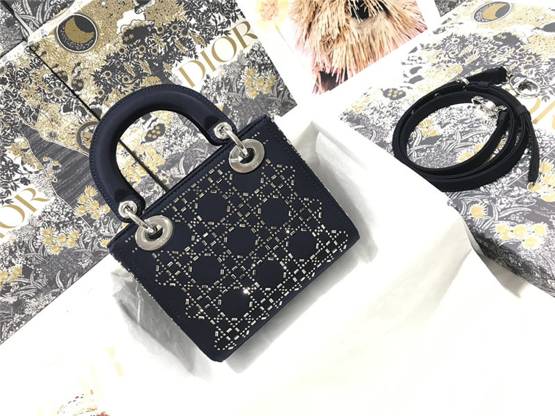 MINI LADY Dior BAG Strass Cannage Satin High