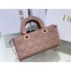 LADY D-JOY BAG SMALL Ultramatte Cannage Calfskin High