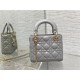 MINI LADY Dior BAG Cannage Lambskin Gold Metal Grey High