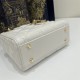 MINI LADY Dior BAG Cannage Lambskin Gold Metal White High