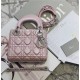 MINI LADY Dior BAG Cannage Lambskin Silver Metal Pink High