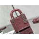 MINI LADY Dior BAG Patent Cannage Calfskin Silver Metal Dusty Pink High