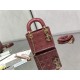 MINI LADY Dior BAG Patent Cannage Calfskin Dusty Pink High