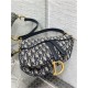 SADDLE BAG Dior Oblique Embroidery Blue High