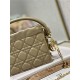 LADY DIOR TOP HANDLE DRAWSTRING MINI BAG Beige High