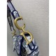 SADDLE BAG Dior Around The World Embroidered Canvas Blue High