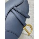 SADDLE BAG Grained Calfskin Dark Blue High