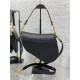 SADDLE BAG Grained Calfskin Black High