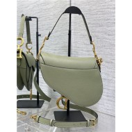 SADDLE BAG Grained Calfskin Green High