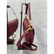 SADDLE BAG Grained Calfskin Wine High