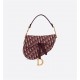 SADDLE BAG Dior Oblique Jacquard Burgundy High