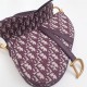 SADDLE BAG Dior Oblique Jacquard Burgundy High