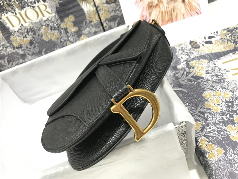 Mini SADDLE BAG Grained Calfskin Black High