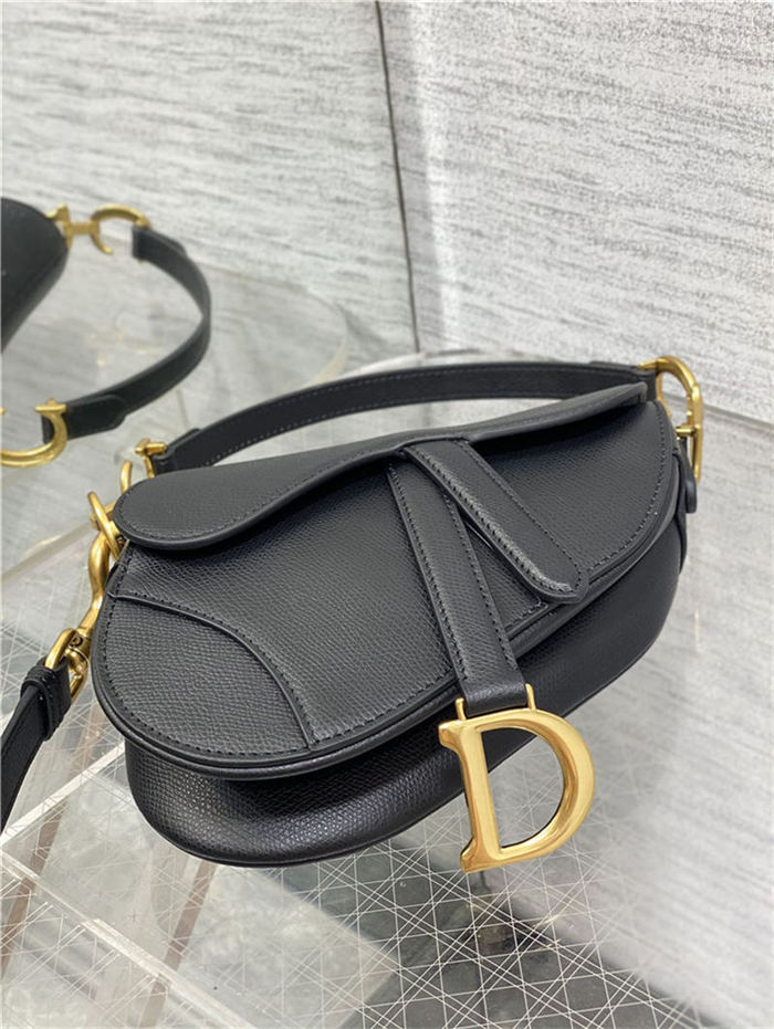 Mini SADDLE BAG Grained Calfskin Black High