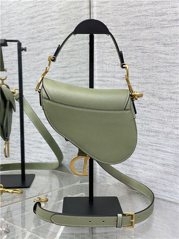 Mini SADDLE BAG Grained Calfskin Green High