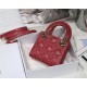 MICRO LADY Dior BAG Cannage Lambskin Red Top