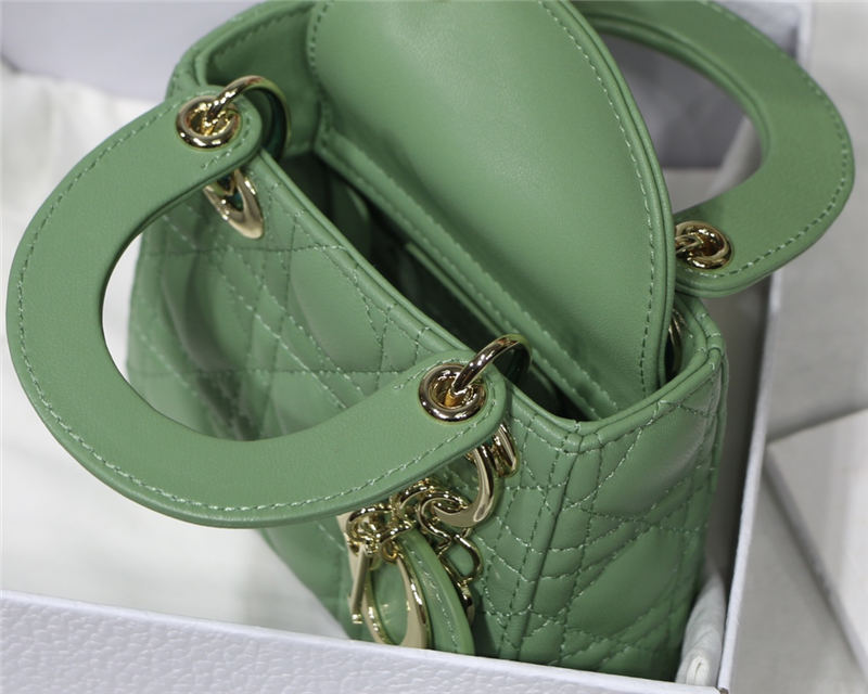 MICRO LADY Dior BAG Cannage Lambskin Green Top