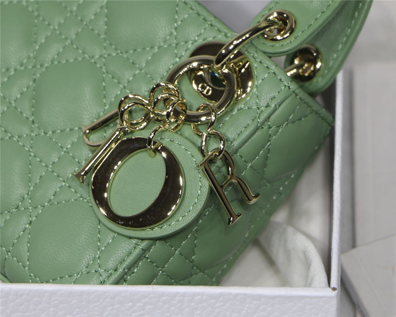 MICRO LADY Dior BAG Cannage Lambskin Green Top