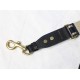 ADJUSTABLE SHOULDER STRAP 'Christian Dior' Embroidery Black High