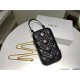 LADY Dior PHONE HOLDER Cannage Lambskin Black High