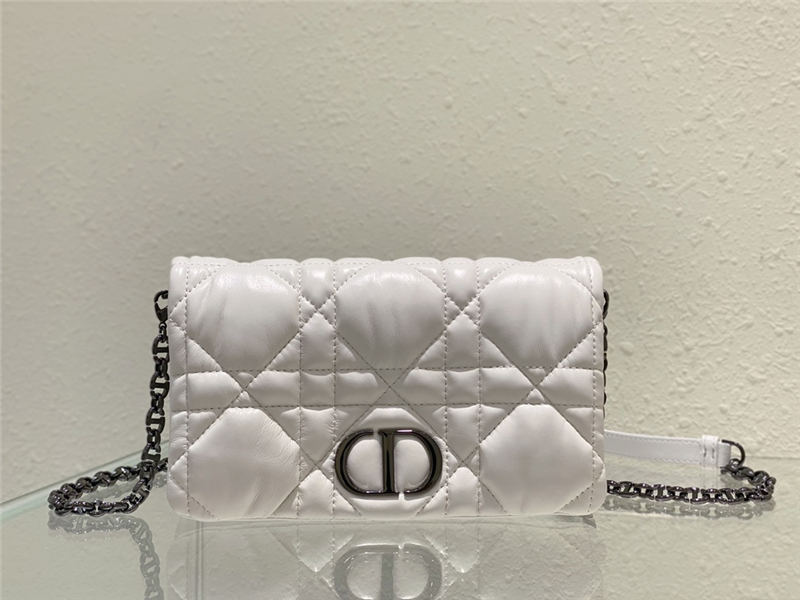 Dior CARO MACROCANNAGE POUCH Quilted Macrocannage Calfskin High