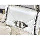 30 MONTAIGNE CHAIN BAG WITH HANDLE Maxicannage Lambskin White High