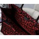 LARGE Dior BOOK TOTE Multicolor Mizza Embroidery Red High