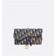 SADDLE LONG WALLET Blue Dior Oblique Jacquard High