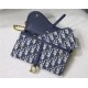 SADDLE LONG WALLET Blue Dior Oblique Jacquard High