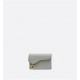 SADDLE FLAP CARD HOLDER Gray Grained Calfskin High