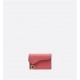 SADDLE FLAP CARD HOLDER Dusty Pink Grained Calfskin High