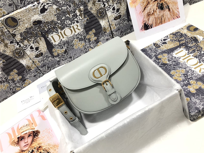 MEDIUM Dior BOBBY BAG Box Calfskin Gray High