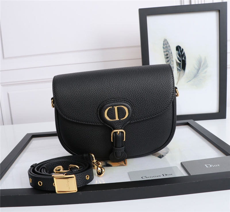 MEDIUM Dior BOBBY BAG Grained Calfskin Black High