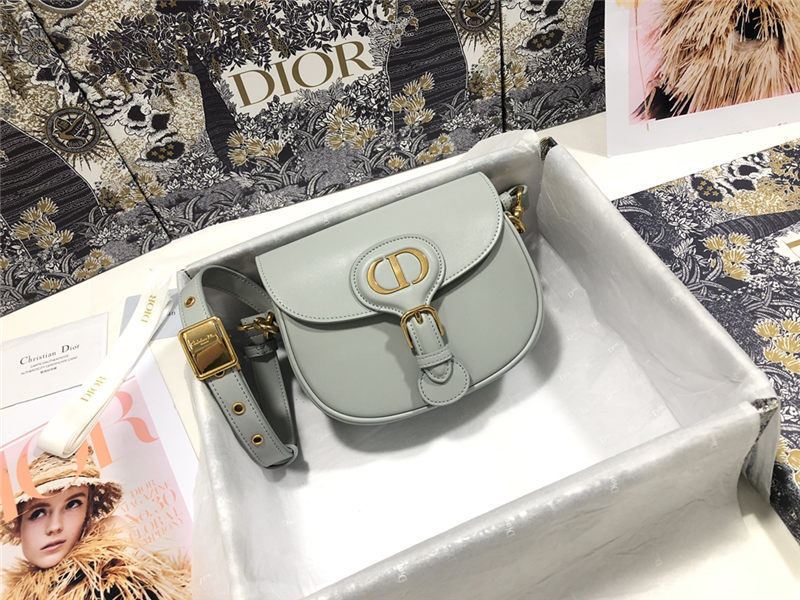 SMALL Dior BOBBY BAG Box Calfskin Gray High